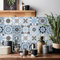 HORIWE Fliesenaufkleber Mosaik Wandfliese Aufkleber 24 Stück PVC Fliesensticker Fliesen Marokko Selbstklebende Tapete Wasserdicht Wandaufkleber für Küche,Schrank,Möbel,Tisch