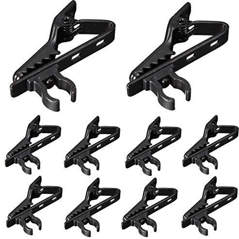 Solapa de Micrófono,Kit de Reemplazo de Micrófono de Solapa, Abrazadera Micrófono,Metálico Clip Micrófono Lavalier Conferencias Clip Micrófono Reuniones Transmisión Vivo Vlog 10 Clips Tokaneit