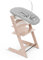 Stokke Tripp Trapp Chair (Serene Pink) with Newborn Set (Grey) - Cosy, Safe & Simple to Use - for Newborns Up to 20 lbs