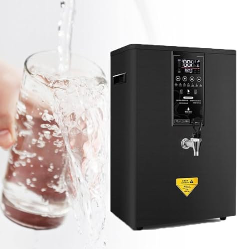 Dispensadores De Agua Caliente Comerciales Con Calentamiento Por Pasos, Calentador De Agua Rápido Montado En La Pared Con Ebullición Automática De Vapor 50 L 60 L 80 L, Acero Inoxidable 304,80L-Black