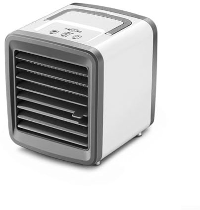 Vilgftyiet Mini climatiseur de voiture 3 en 1 rechargeable par USB avec fonction brumisation, ventilateur humidificateur de bureau réglable pour intérieur et extérieur