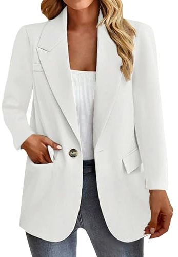 Generisk dam oversize blazer, svart bomull, traditionell blazer, modern, långblazer, elegant kostymjacka, stora storlekar, kavaj, affärskavaj med fickor, damblazer, knappslå affärsblazer