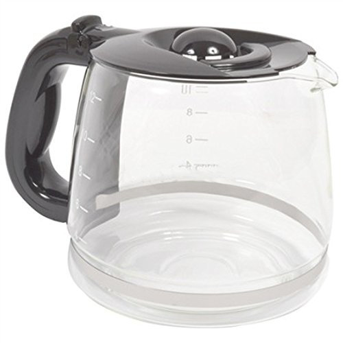 SPARES2GO Glass Jug Carafe for Russell Hobbs Coffee Machine