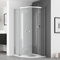 IMPTS Viertelkreis Duschkabine 80x80 Duschabtrennung Runddusche Schiebetür Viertelkreisdusche 185cm aus 6mm ESG-Glas,ohne Duschtasse