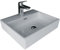 Alpenberger Handwaschbecken Rechteckig | Bad Waschbecken | Hängewaschbecken oder Aufsatzwaschbecken mit Hahnloch | Eckiger Waschtisch | Modernes Designer Badbecken | Kleiner Waschtisch 43 cm Breit