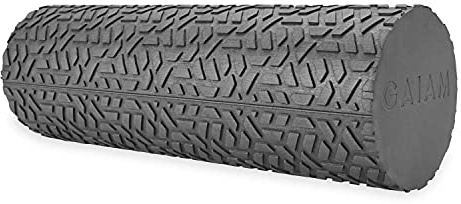 Gaiam Restore Compact Textured Foam Roller | 12L x 4 Diameter | Textured Surface | Deep Tissue Massage | Travel-Friendly | Muscle Recovery