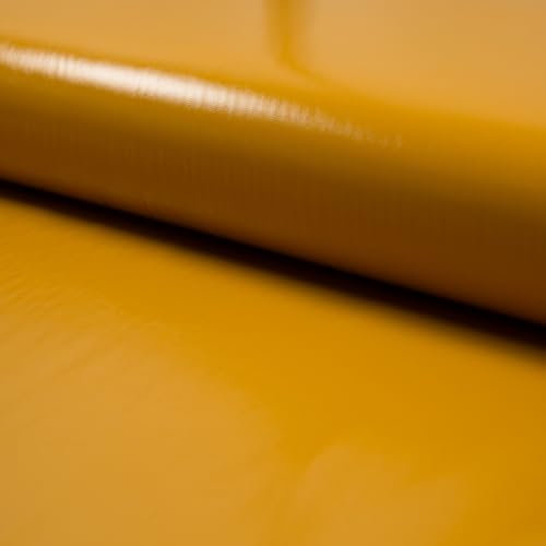 Fabrics-City Tela de charol de ocre para cuero, 5276