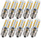 Ruiandsion Ampoule LED E12 220V 3W Veilleuse Blanc Chaud 2835 24SMD pour Chandelier Pendentif Candélabre Lumière Décorative Lampe Extérieure Chambre Appliques Murales (Lot de 10)