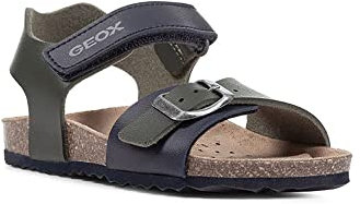 Geox Garçon J Ghita Boy Sandal, Vert Bleu, 25 EU