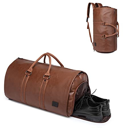 seyfocnia Wandelbare Reise-Kleidertasche, Handgepäck-Reisetasche für Männer und Frauen – 2-in-1 hängender Koffer, Anzug, Business, Reisetasche