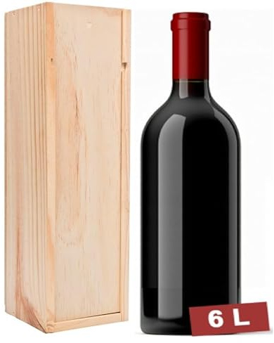 Vin rouge grand cru Bordeaux Supérieur - Bouteille de vin personnalisée + Caisse bois gravure [ Coffret bouteille de vin ] (IMPÉRIALE 6 L)