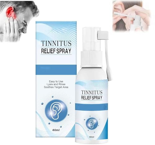SSENTY Spray per acufene, Spray per alleviare l'acufene, Spray per Le Orecchie per i trattamenti dell'acufene, Spray Portatile per la Cura delle Orecchie, allevia l'acufene