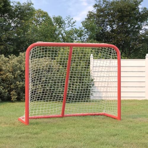 Atletismo, hockey y lacrosse, portería de hockey sobre césped, rojo y blanco, 183 x 71 x 122 cm, poliéster