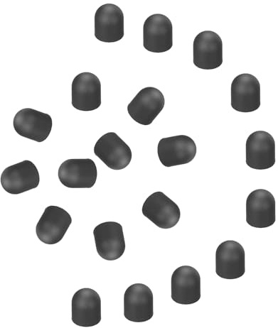 sourcing map 40Pcs Replacement Stylus Pen Tips 6.5mm Conductive Capacitive Touch Screen Pens Tips Silicone Rubber, Black