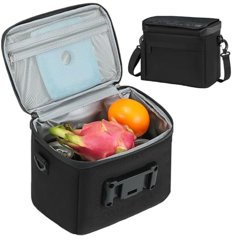 Bolsa de almacenamiento para bicicleta, 8,66 x 7,87 x 5,12 pulgadas, Leakproof Interior Lining, alta capacidad Zip Closure, Thermal Lunch Cooler Box for snacks Groceries Commuting