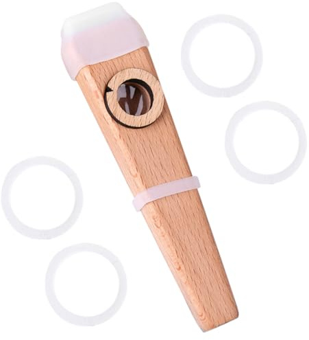 PRETYZOOM Kazoo Bois Débutant Kit Accompagnement Guitare Ukulélé Instrument Facile à Jouer Portable pour Maison et Musique