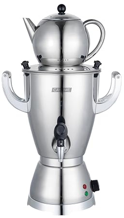 Caytime Samowar 4 L – Teiera in acciaio inox/Samovar elettrico per la ristorazione e la casa