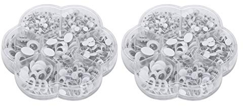 1400 Uds. Ojo móvil autoadhesivo globo ocular de plástico blanco y negro Material de juguete DIY para globo ocular de Animal DIY