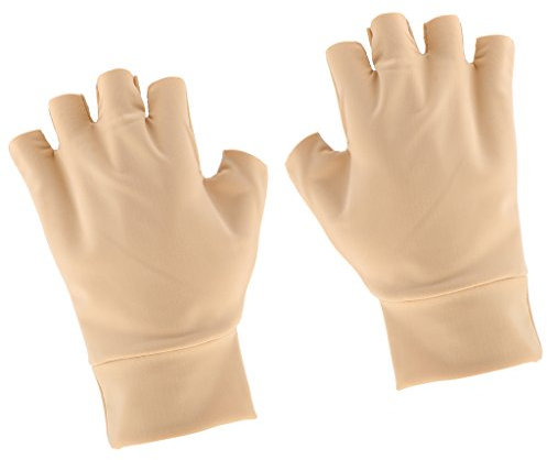 Gazechimp Kompressionshandschuhe (1 Paar) Halb-Finger Handschuhe - Hautfarbe