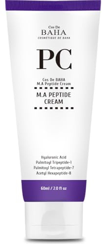 Cos de BAHA Peptide Complex Facial Cream with Matrixyl 3000 & Argireline - Anti Aging & Wrinkles - Heals and Repairs Skin + Optimal Skin Health for Face + Alcohol Free (1.5 OZ)