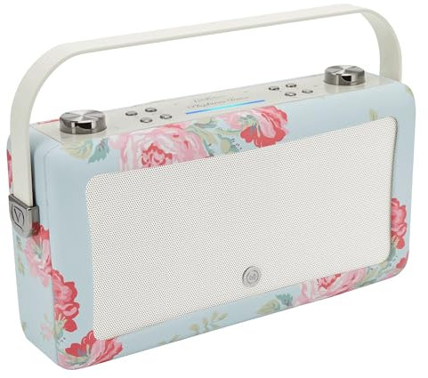 Cath Kidston Hepburn Voice Smart Portable Bluetooth Speaker with Amazon Alexa Voice Control by VQ. 20W Wireless Speakers with Bluetooth. Rechargeable Speaker with 8-Hour Playtime - Antique Rose