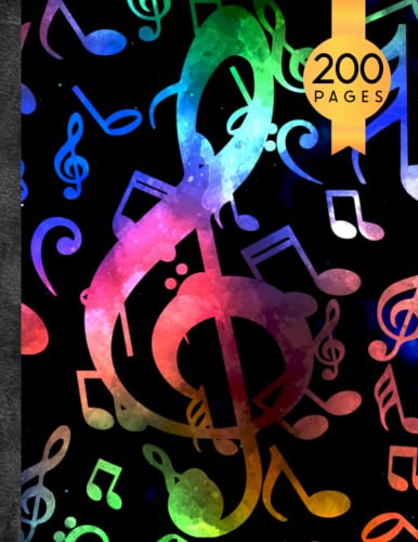 Cahier de Musique: Carnet de Partitions 12 Portées Par Page et Seyes Grands Carreaux - 200 Pages - Papier Manuscrit & Composition Grand Format A4