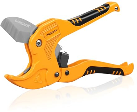 DOMINOX 3-42mm Ratchet-Type Plastic Pipe Cutter | Apply to PEX, PVC and PPR Plastic Hoses and Plumbing Pipe, Suitable for Home Working and Plumber