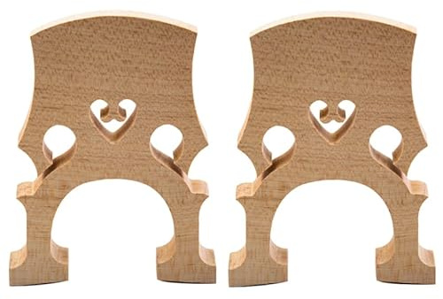 Milisten 2PCS Cello Bridge 4/4 Full Size, Premium Seasoned Maple Wood Cello Replacement Parts, Unfinished Professional Accessories for Enhanced Tone & Resonance