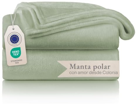 Blumtal Couverture Polaire 150 x 200 cm - Plaid Polaire - Plaid canapé certifié Oeko-TEX® - Couverture canape - Couverture lit - 150x200 de qualité - Polaire 150x200 - Vert d'été