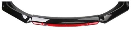 AWCYRHI Front Bumper Spoiler Lip, For Vauxhall Astra/Corsa/Combo/Crossland/Grandland Auto Front Splitter Spoiler Lip Kit, Front Bumper Spoiler Splitter Lip Kit,C/black Red