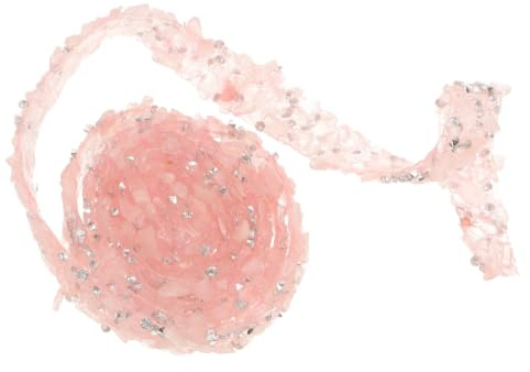 Homoyoyo Nastro Decorativo Strass e Perline in Pietra Color Rosa Leggero per Abbigliamento e Accessori da Sposa, per Velo Nuziale e Decorazioni