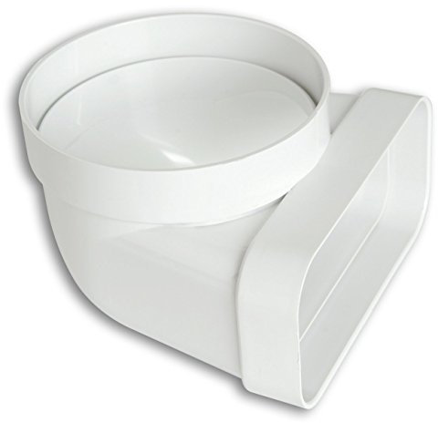 La Ventilazione CGV157B Curva Verticale in ABS per Aerazione Canalizzata, 125 mm - 150x70 mm