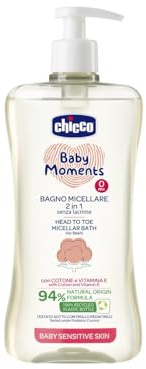 Chicco BABY SENSITIVE SKIN - MIZELLENBAD FÜR HAARE UND KÖRPER, 500 ml, 0M+