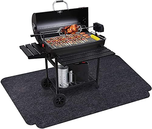 Bekith 160 x 90cm Under Grill Mat Reusable Outdoor Grill Floor Mat to Protect Deck for BBQ Absorbent Oil Pad Protector for Decks and Patios