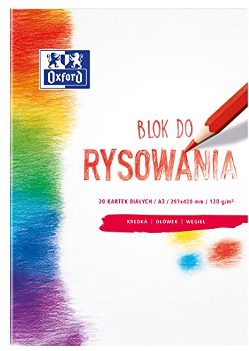 Oxford Zeichenblock A3 20 Blatt weiß 1 Stück 120g/m2