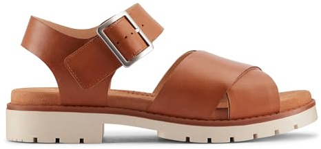 Clarks Orinoco Cross, Sandalia Mujer, Tan Leather, 37.5 EU