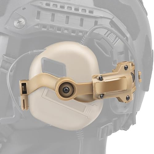 Free-Angle Tactical Headset Rail Mount for Earmor Headset Adapter On Team Wendy M-Lok, Ops-Core Fast ACH Helmet Arc Rail Adapter for Paintball Airsoft Helmet Accessory for Earmor M32, M31 (T)
