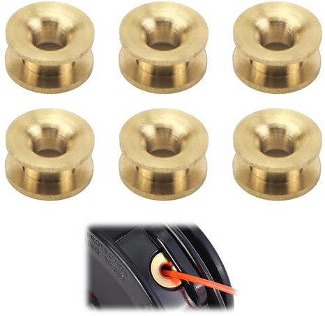 Yenblow 6 Stück Universal Rasentrimmer Kopf Ösen Hülse Ersatz Unkrautschneider Messing Cutter Trimmer Kopf Teile Kompatibel mit Troy-Bilt Craftsman Rasenmäher Gartenmaschinen