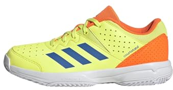 adidas Unisex-Kids Court Stabil Volleyball, Yellow/Ray Blue, 4