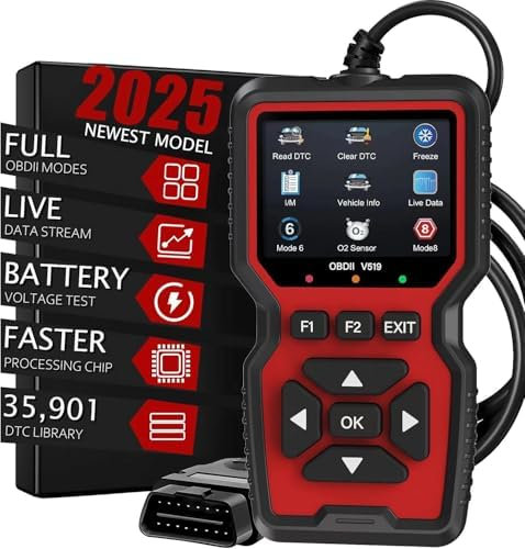 OBD2 Diagnosegerät für Alle Fahrzeuge, Diagnosegerät Auto mit Alle OBD2 Funktionen, Auslesegerät KFZ für nach 2000 Alle Autos, 10 Sprachen Auto Scanner, Universal Fehlercode Auslesegerät für PKW