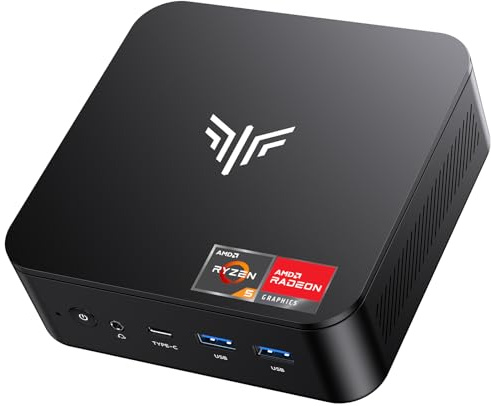 NiPoGi Essenx E3 Mini PC АMD Ryzen 5 3500U (migliore di Ν150/Max 3,7 GHz/28 W) W11-Pro 16GB DDR4 512GB SSD, Mini Computer con Dual LAN/Triple 4K/WiFi/BT/USB 3.2 per Ufficio,Casa, Formazione Online