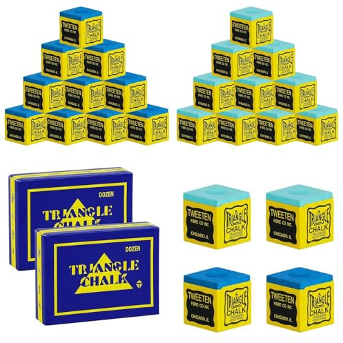 Zhixan 24Pcs Coloured Snooker Chalk for Pool Table, No-Slip Cue Chalk Set, Enhances Grip for Pros & Home Players, Ideal for Tournaments, Bars, Gym & Home Billiards, for Billiard Enthusiasts