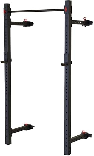 Power Rack da Muro per Allenamento con Bilanciere – Struttura in Acciaio Regolabile – Ideale per Squat, Panca e Allenamento Funzionale