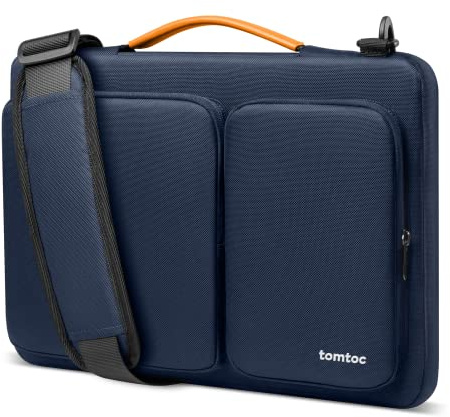 tomtoc Laptoptasche 14 Zoll für 14 Zoll MacBook Pro M5 Pro/Max (2026) A3426 A3427 A3434, M4/M3/M2/M1, 360° Schutz für Laptop, 13,5-14 Zoll Wasserabweisend Notebooktasche Platz für Ladegerät & Maus