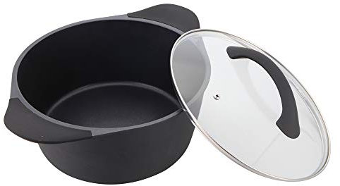 Alugusstopf mit Glassdeckel Fleischtopf Schmortopf Ø 28 cm Induktion