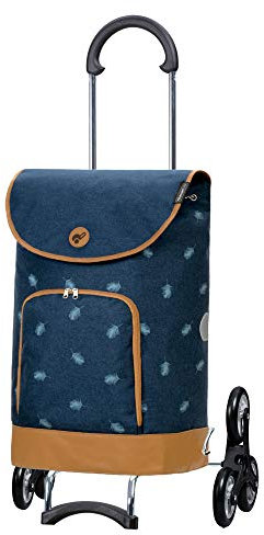 Andersen Shopper Treppensteiger Scala Stahl mit Rad Ø 3 x 13cm und 41 Liter Tasche Holm blau