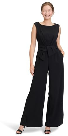 Vera Mont Damen Jumpsuit mit weitem Bein Schwarz,34
