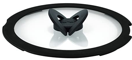 Tefal Ingenio Couvercle en verre 18cm x 2.5 cm ,Rangement gain de place,Poignée rabattable,Cuisson plus rapide,Compatible Ingenio,Compatible lave-vaisselle,Cuisson haute performance L9846202, Noir