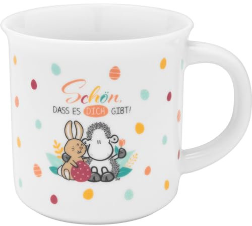 Sheepworld Tasse mit Motiv Schön | Becher aus Porzellan, 30 cl, in Geschenkbanderole, Ostermotiv und Spruch | Geschenk Ostern, Osternest, Osterfrühstück | 48510