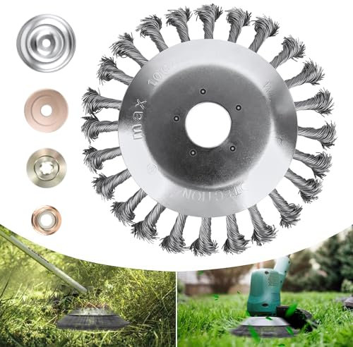 Forever Speed Brosse désherbante professionnelle pour débroussailleuse - 15,2 cm - Haute stabilité - Très robuste - Montage facile - Brosses en acier pour tondeuse à gazon